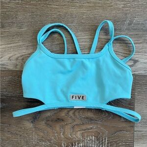 FIVE girls Aqua Blue sports bra EUC size M